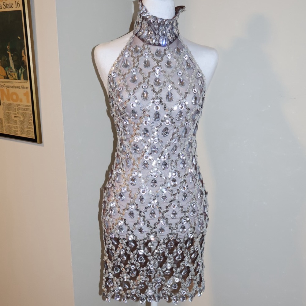 Mew Mews Liora Crystal Mini Dress